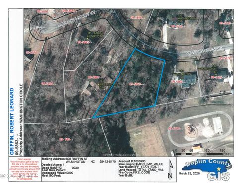 Vacant Land For Sale - LOT 9 Washington Circle<br/> Duplin County, Wallace, NC 28466