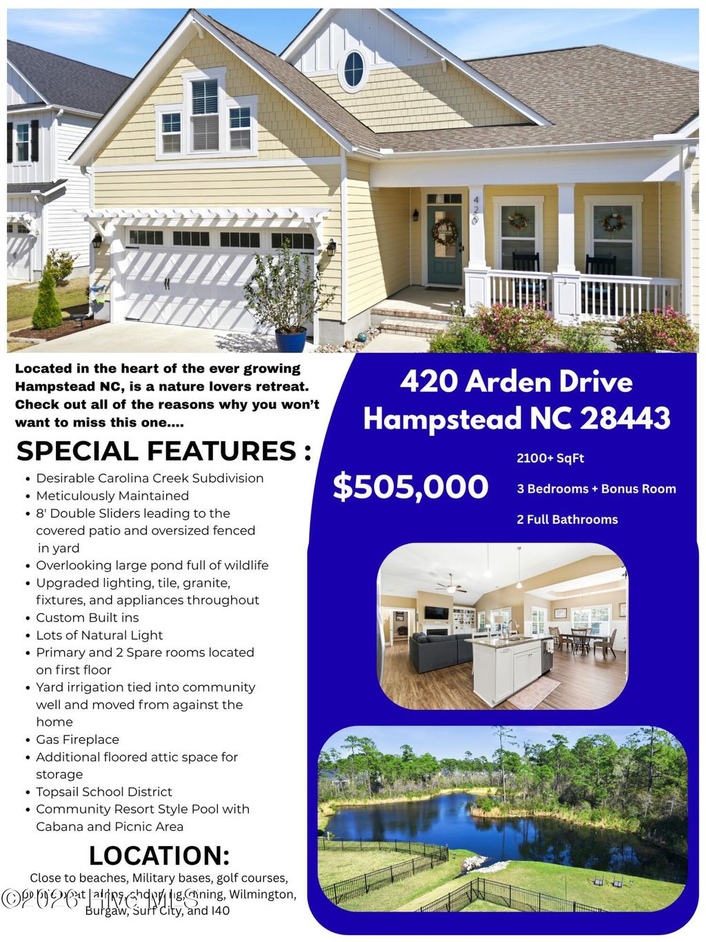 Photo of 420 Arden Drive, Hampstead, NC 28443 (MLS # 100563629)
