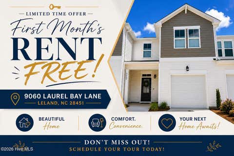 Townhouse For Rent - 9060 Laurel Bay Lane<br/> Leland, NC 28451
