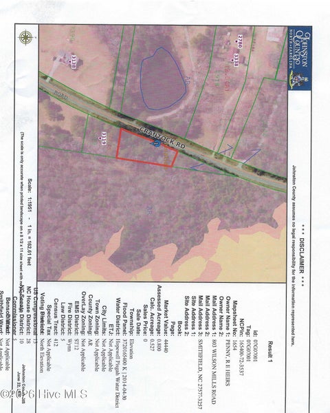 Vacant Land For Sale - 1 Crantock Road<br/> Johnston County, Smithfield, NC 27577