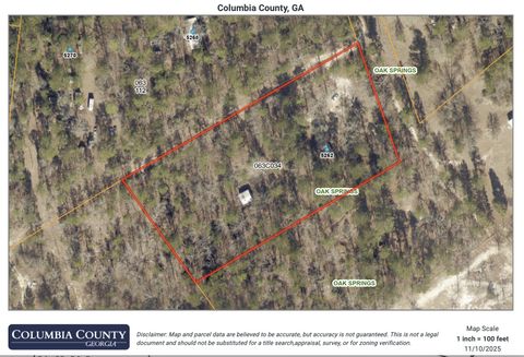 Vacant Land For Sale - 5262 Oak Springs Drive<br/> Grovetown, GA 30813