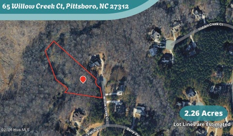 Vacant Land For Sale - 65 Willow Creek Court<br/> Pittsboro, NC 27312