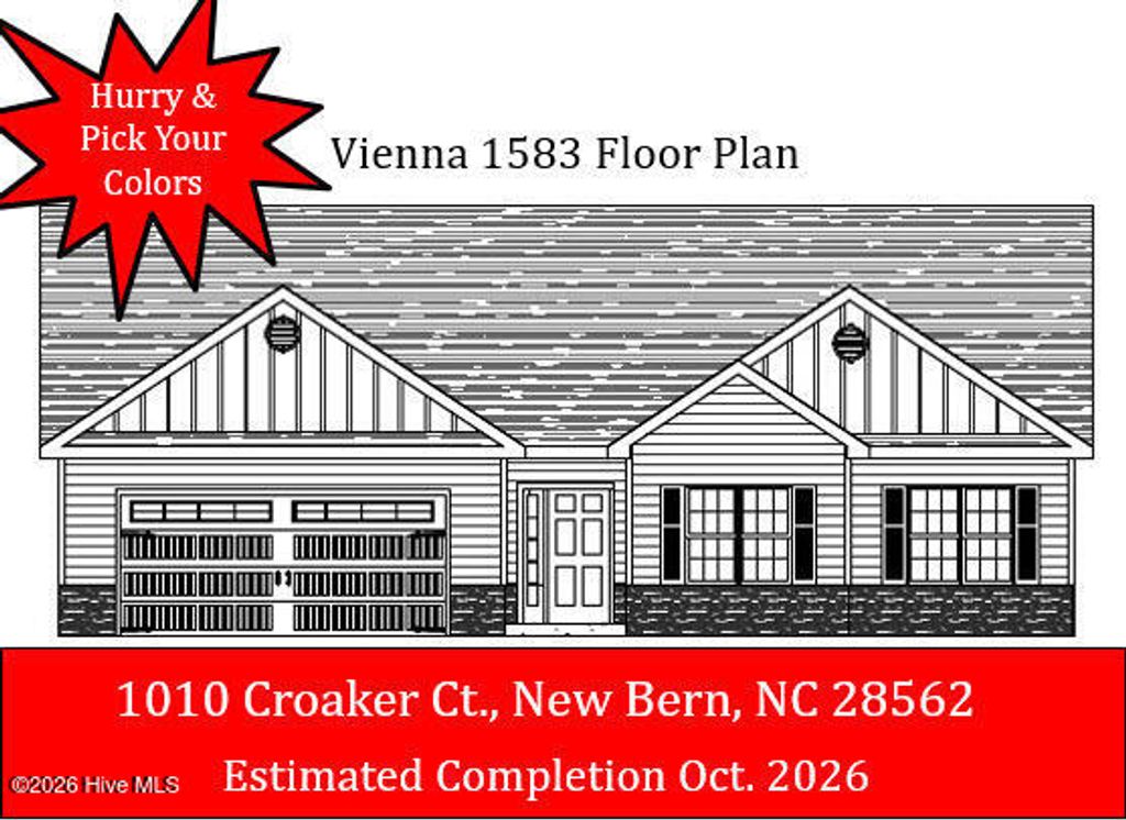 Photo of 1010 Croaker Court, New Bern, NC 28562 (MLS # 100566199)