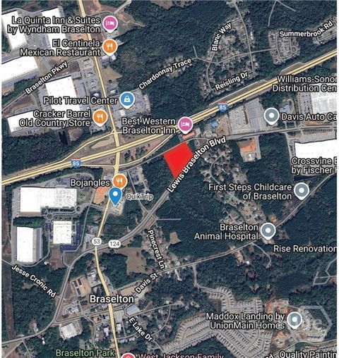 Vacant Land For Sale - 00 Zion Church & Hwy 124 Road<br/> Braselton, GA 30517