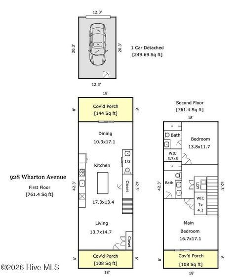 Tiny photo for 928 Wharton Avenue, Wilmington, NC 28412 (MLS # 100558472)