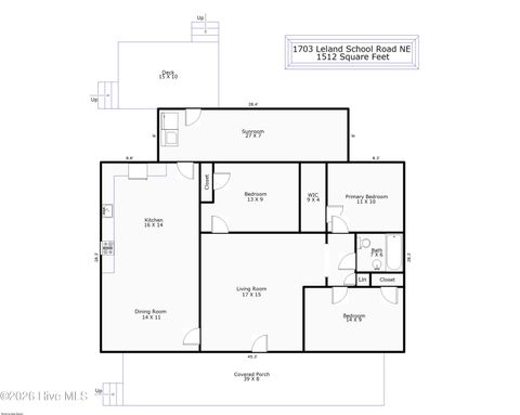 Tiny photo for 1703 Leland School Road NE, Leland, NC 28451 (MLS # 100555953)