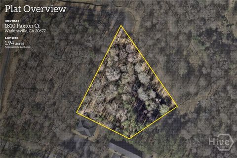 Vacant Land For Sale - 1810 Paxton Court<br/> Watkinsville, GA 30677