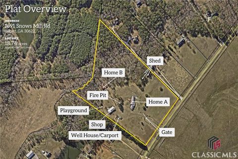 Homes For Sale - 1691 Snows Mill Road<br/> Bogart, GA 30622