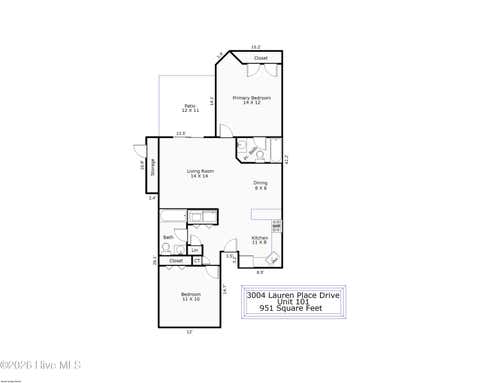 Tiny photo for 3004 Lauren Place Drive #Apt 101, Wilmington, NC 28405 (MLS # 100587147)
