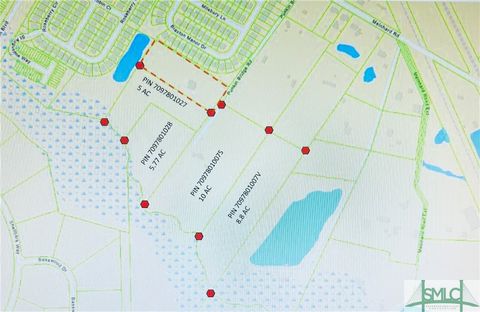 Vacant Land For Sale - 430 Punkin Bridge Road<br/> Chatham County, Port Wentworth, GA 31407