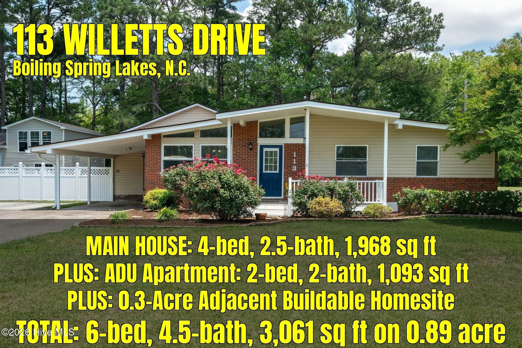 113 Willetts Drive, Boiling Spring Lakes, NC, 28461