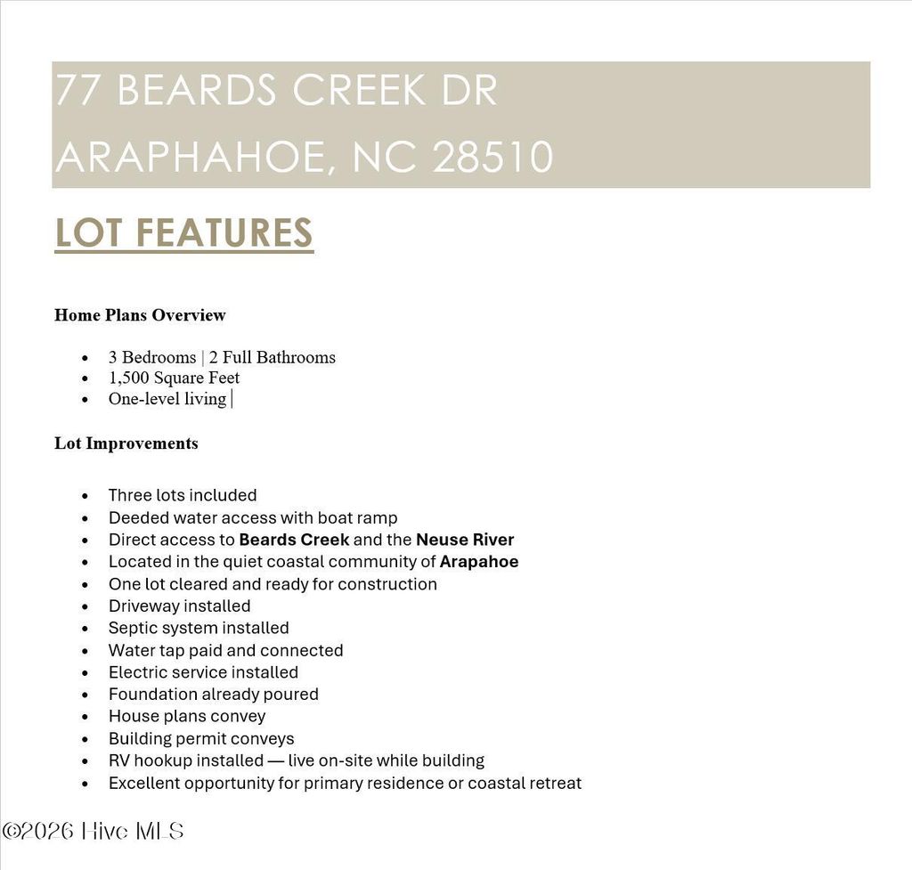 Photo of 77 Beard'S Creek Drive, Arapahoe, NC 28510 (MLS # 100559635)