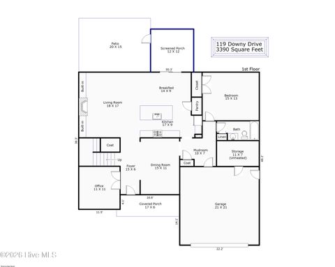 Tiny photo for 119 Downy Drive, Hampstead, NC 28443 (MLS # 100567368)