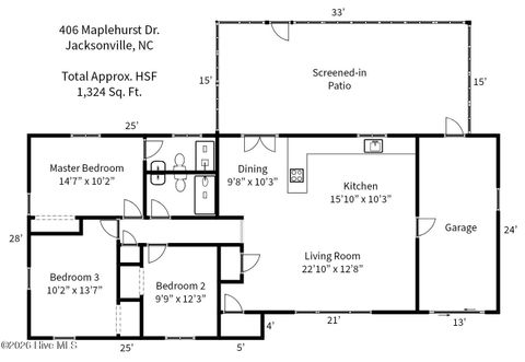 Tiny photo for 406 Maplehurst Drive, Jacksonville, NC 28540 (MLS # 100555937)