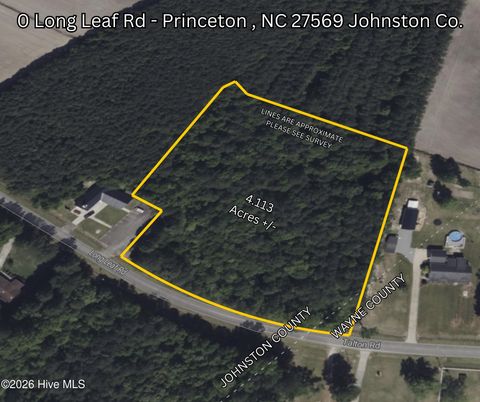 Vacant Land For Sale - Long Leaf Road<br/> Princeton, NC 27569
