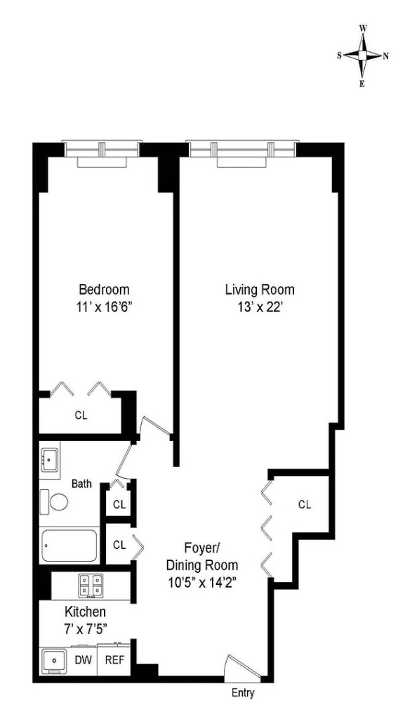 New York City, New York 10003, United States, 1 Bedroom Bedrooms, ,1 BathroomBathrooms,Residential,Active,29072