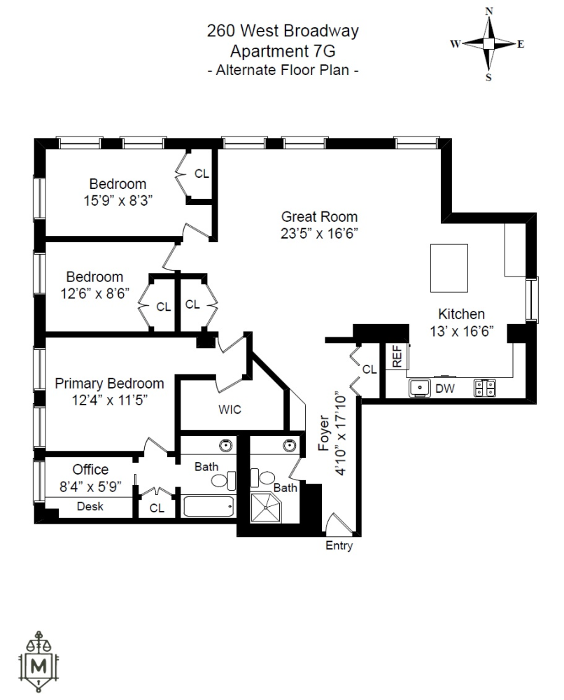 New York City, New York 10013, United States, 3 Bedrooms Bedrooms, ,2 BathroomsBathrooms,Residential,Pending,56128