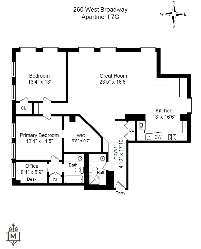 New York City, New York 10013, United States, 3 Bedrooms Bedrooms, ,2 BathroomsBathrooms,Residential,Pending,56128