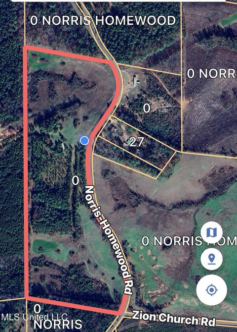 Vacant Land For Sale - 01 Norris-homewood Road<br/> Forest, MS 39074