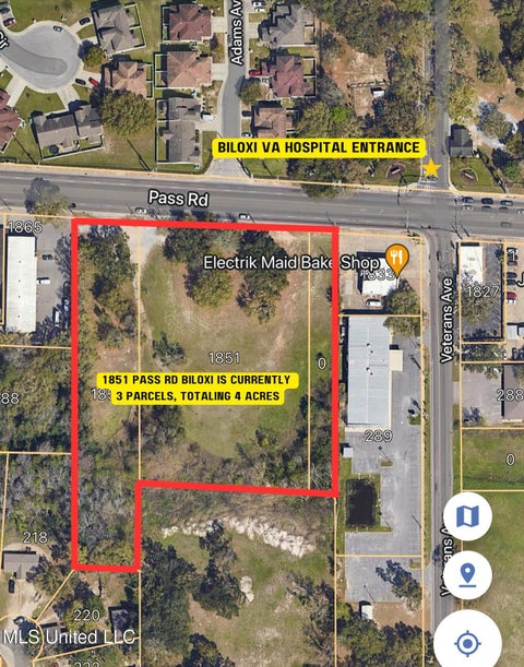Vacant Land For Sale - 1851 Pass Road<br/> Biloxi, MS 39531