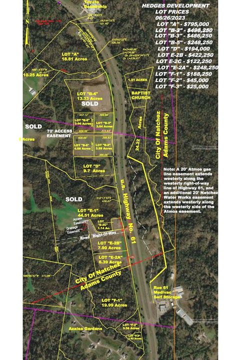 Vacant Land For Sale - 000359 Hwy 61 South<br/> Adams County, Natchez, MS 39120