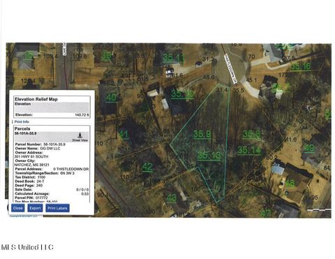 Vacant Land For Sale - Thistledown<br/> Natchez, MS 39120