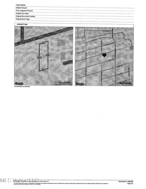 Vacant Land For Sale - 641 26th Street<br/> Harrison County, Gulfport, MS 39501