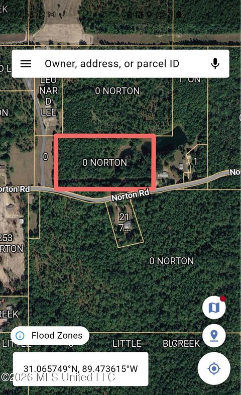 Vacant Land For Sale - Norton Road<br/> Lamar County, Lumberton, MS 39455