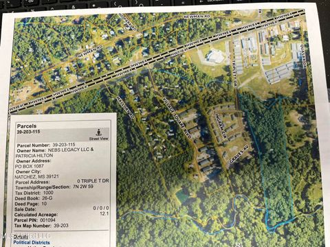 Vacant Land For Sale - Triplett Drive<br/> Adams County, Natchez, MS 39120
