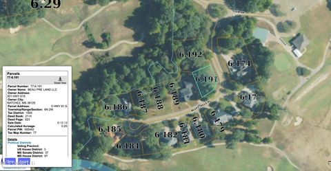 Vacant Land For Sale - Bluff Hills Place<br/> Adams County, Natchez, MS 39120