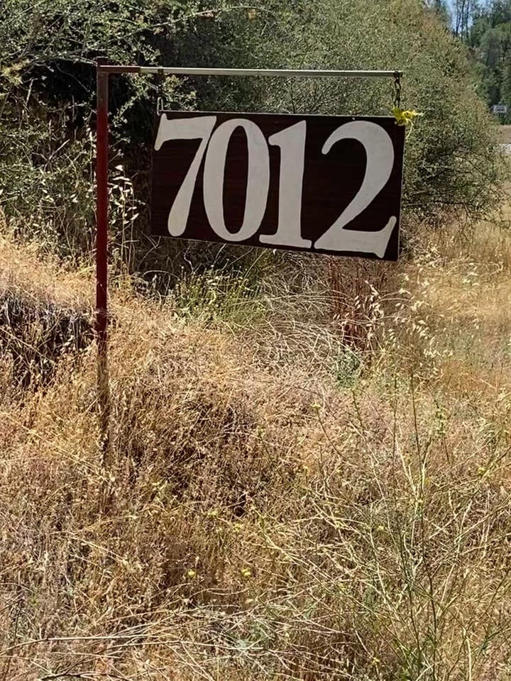 Address at driveway