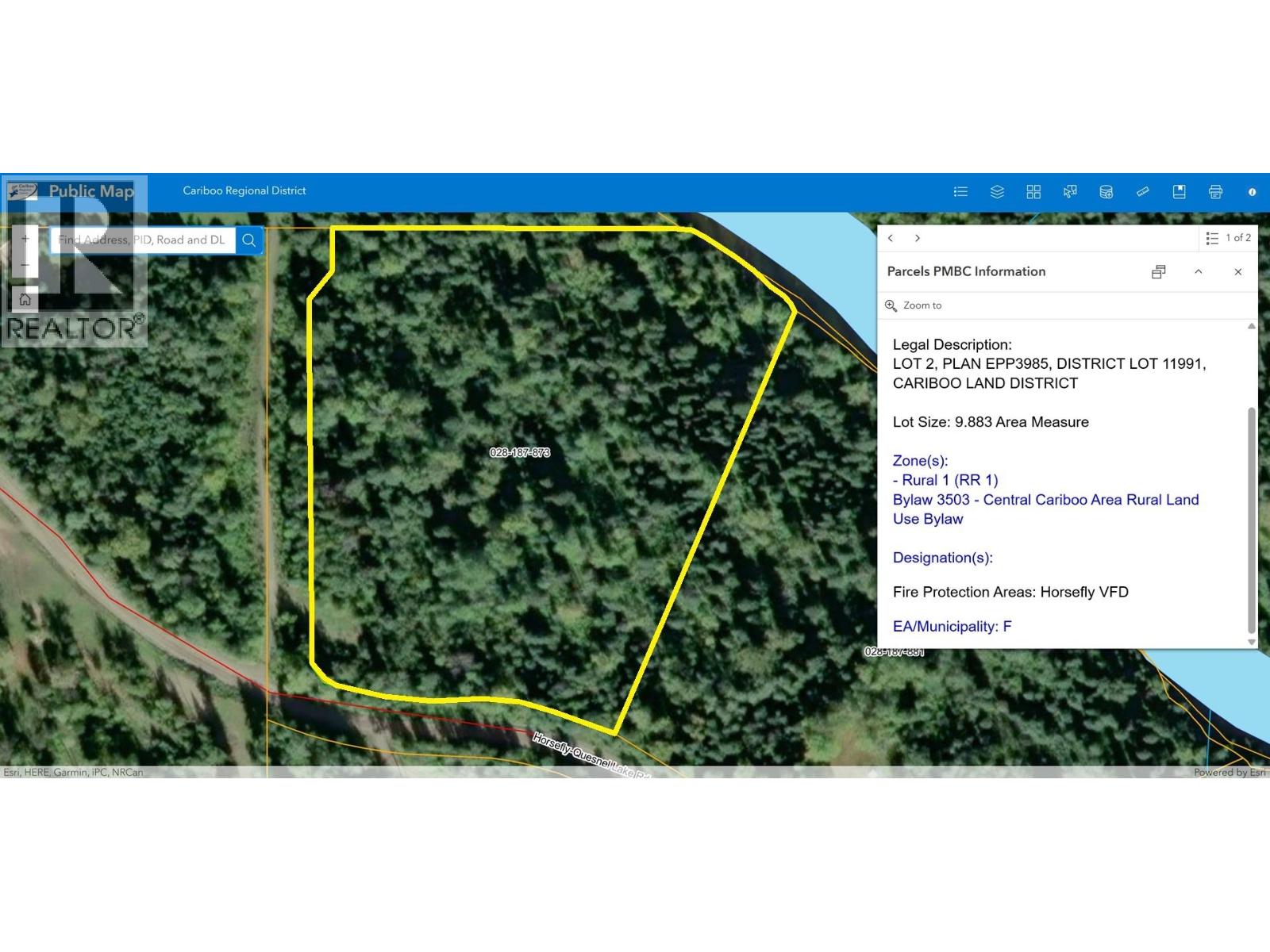 Lot 2 DL11991 HORSEFLY-QUESNEL LAKE ROAD