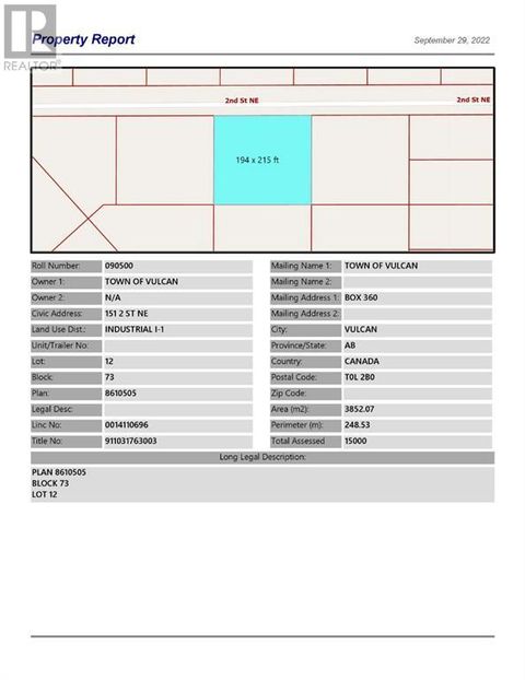 151 2 Street NE Vulcan AB T0L2B0