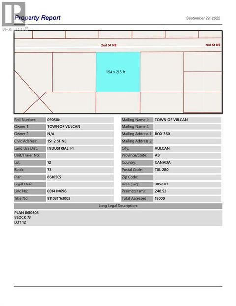 151 2 Street NE Vulcan AB T0L2B0