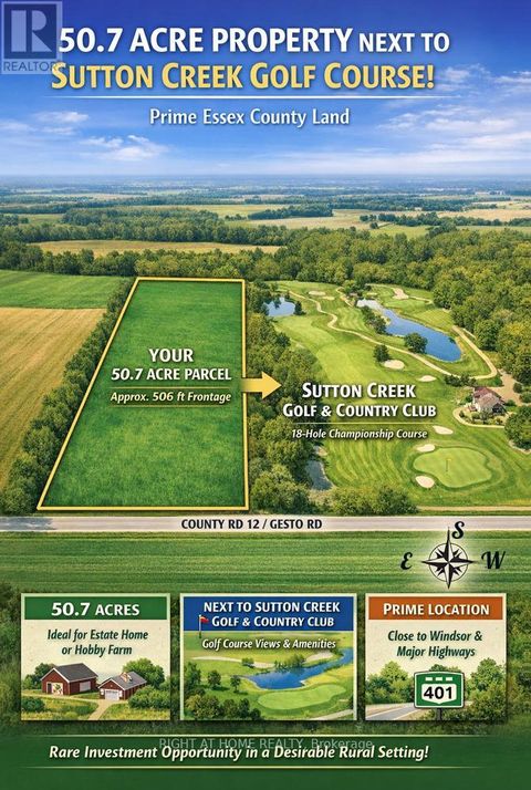 PART LOT 3 CON GESTO / COUNTRY 12 ROAD Essex ON N8M2X6