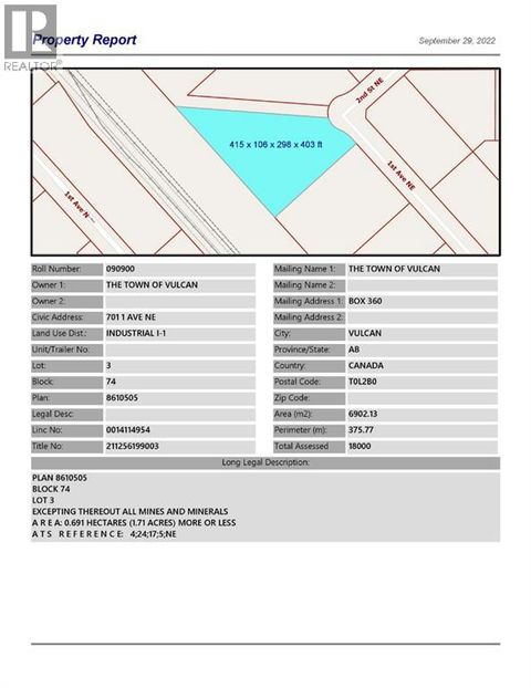 701 1 Avenue NE Vulcan AB T0L2B0