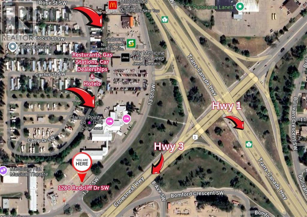 Photo 1 of 6 — 1280 Redcliff Drive SW, Medicine Hat, AB T1A5E5