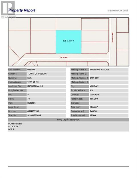 172 1 Street NE Vulcan AB T0L2B0