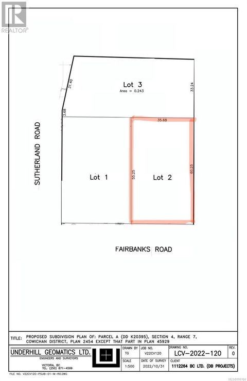 Lt 2 Fairbanks Rd Cowichan Bay BC V0R1N2