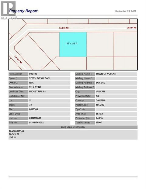 131 2 Street NE Vulcan AB T0L2B0