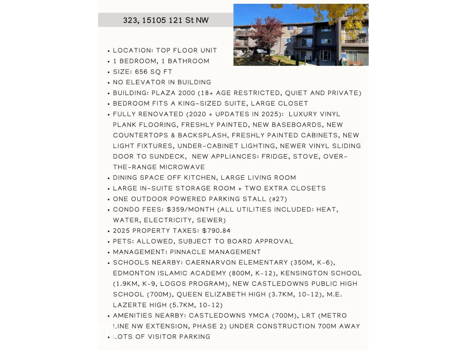 #323 15105 121 ST NW