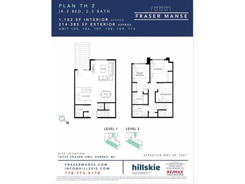 106 15739 FRASER HIGHWAY Surrey BC V4N1G9