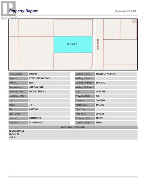 431 2 Avenue NE Vulcan AB T0L2B0