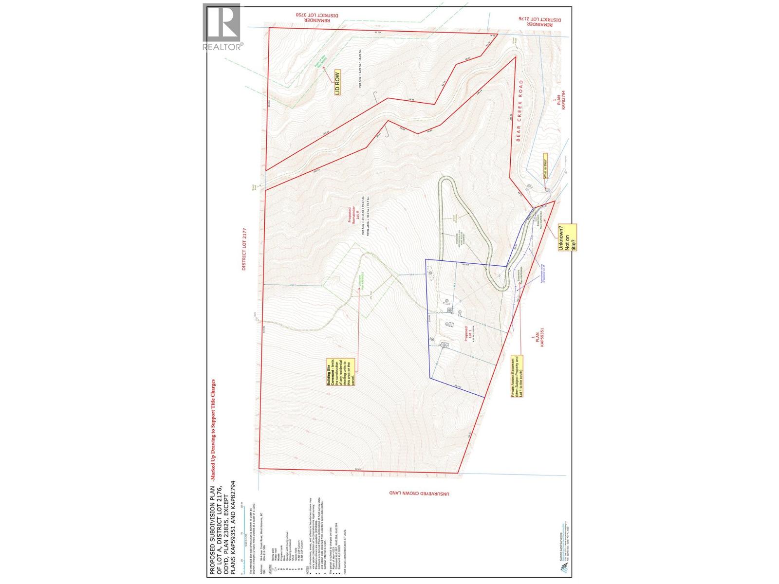 Lot A - 944 Bear Creek Road Lot# Proposed