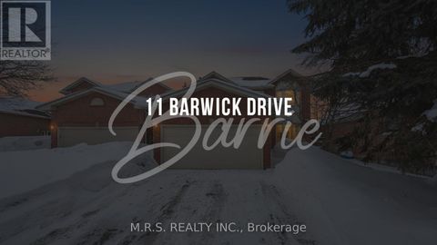 11 BARWICK DRIVE Barrie (West Bayfield) ON L4N6Z7