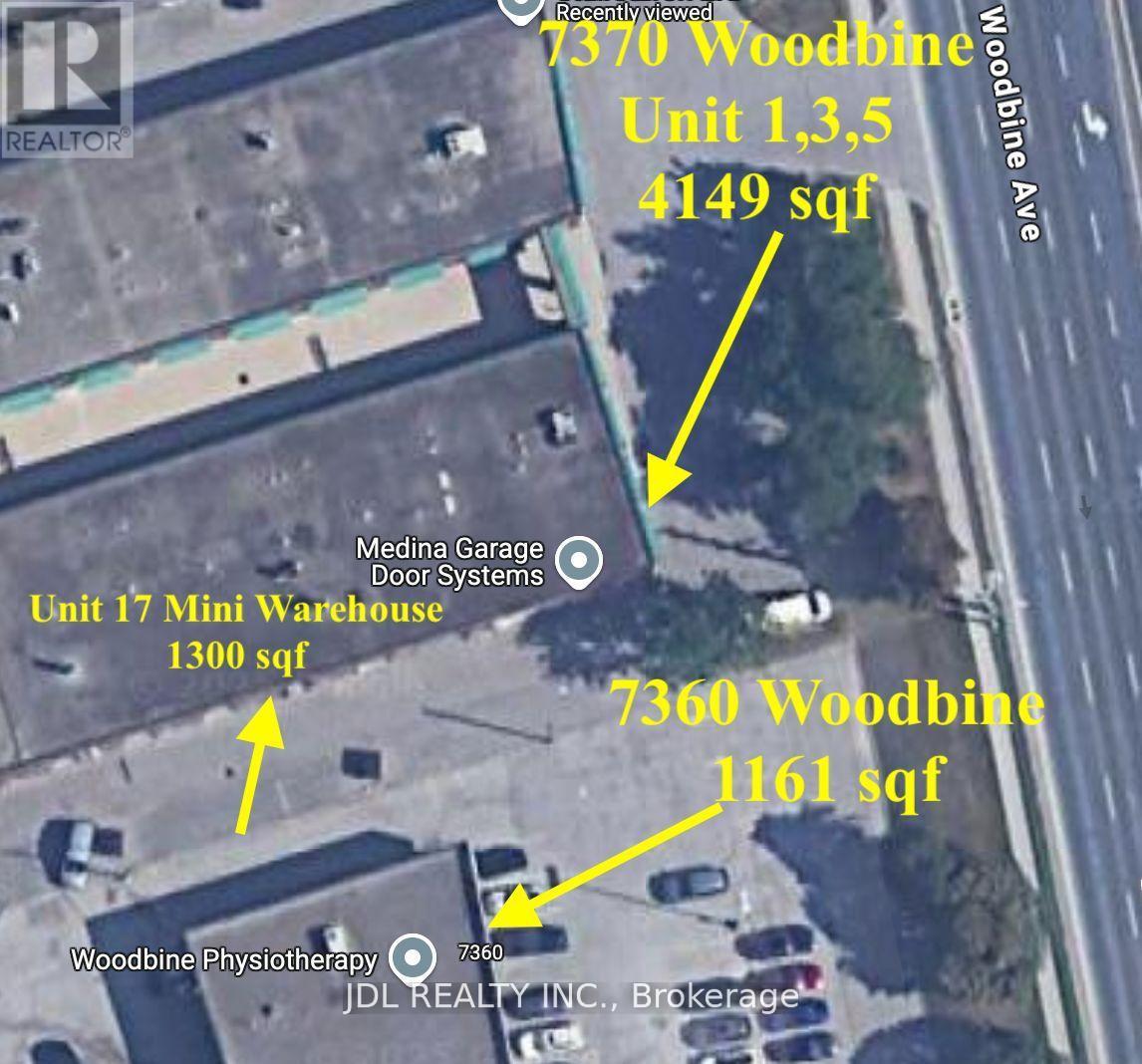 UNIT 1,3,5 & 17 - 7370 WOODBINE AVENUE