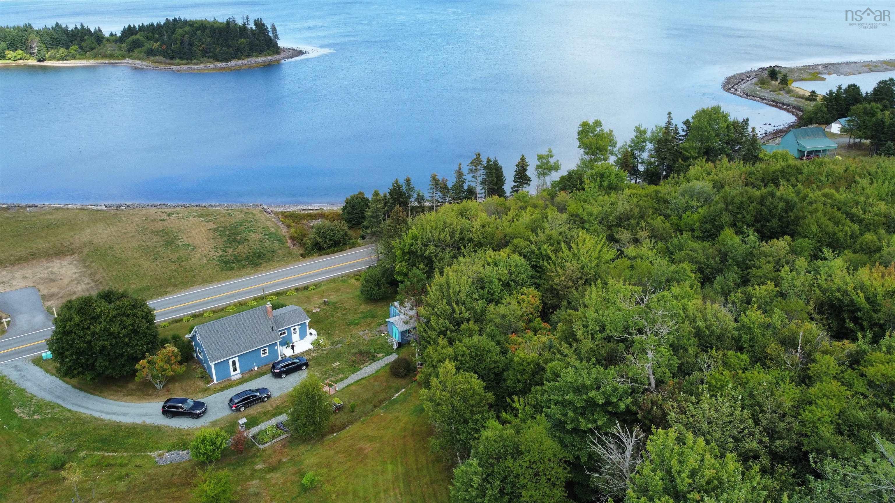 Drone / aerial view of a large body of water