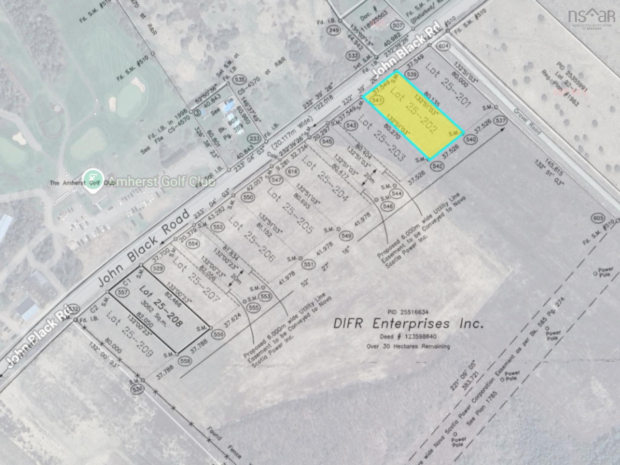 Survey Plan. Indicating lot divisions and property boundaries