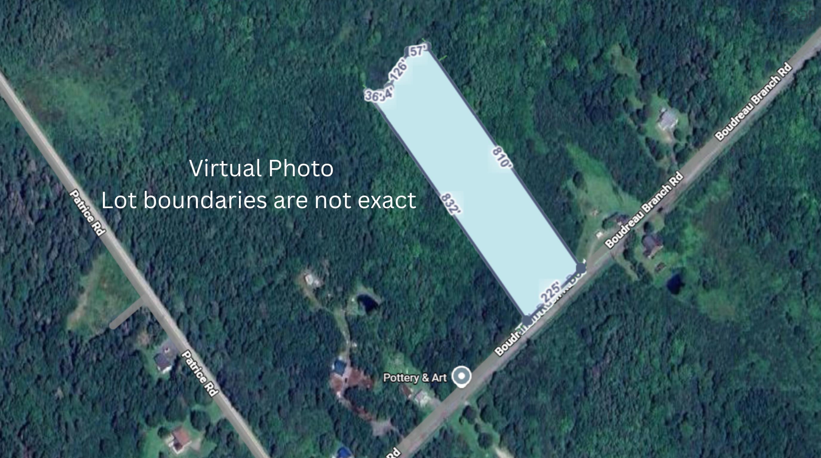 Aerial map of property and surrounding area