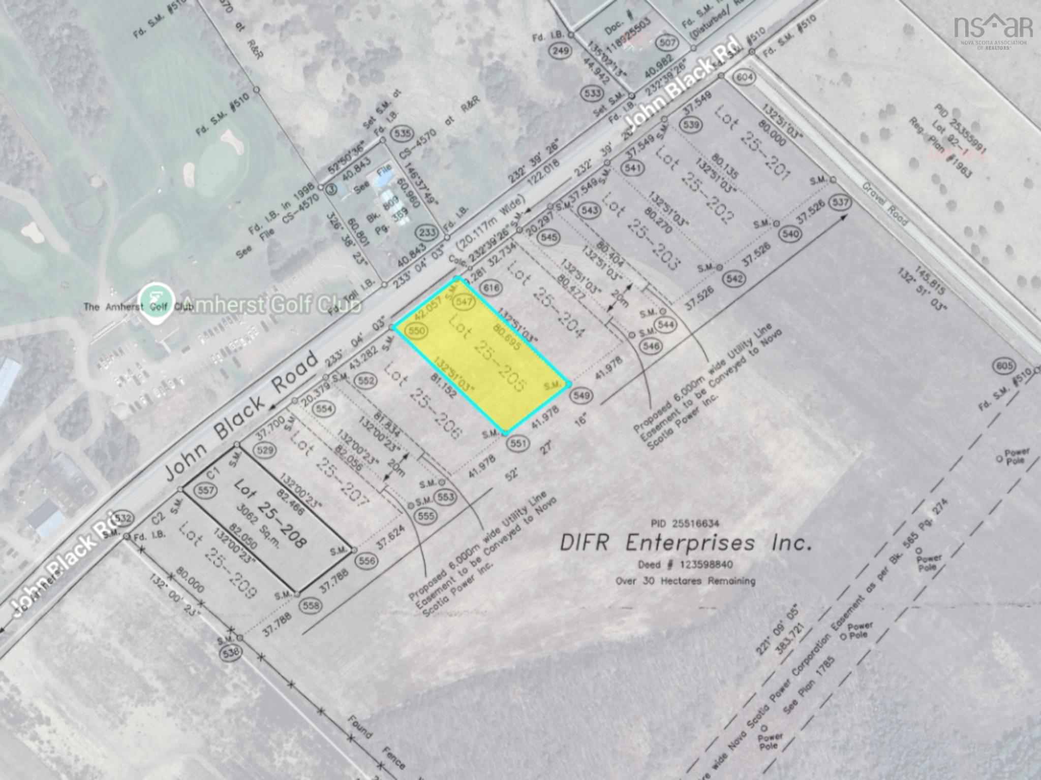 Survey Plat. Depicting property lines and dimensions for multiple lots